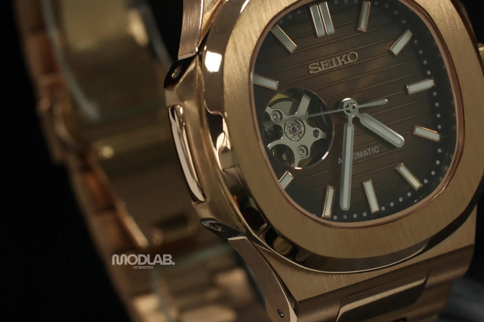 Nautiko | Rose Gold Chocolate Open Heart - Nautilus