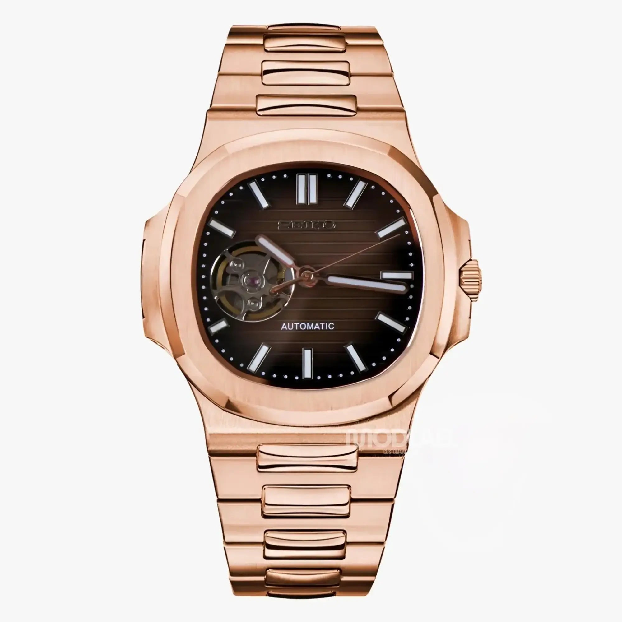 Nautiko | Rose Gold Chocolate Open Heart - Nautilus