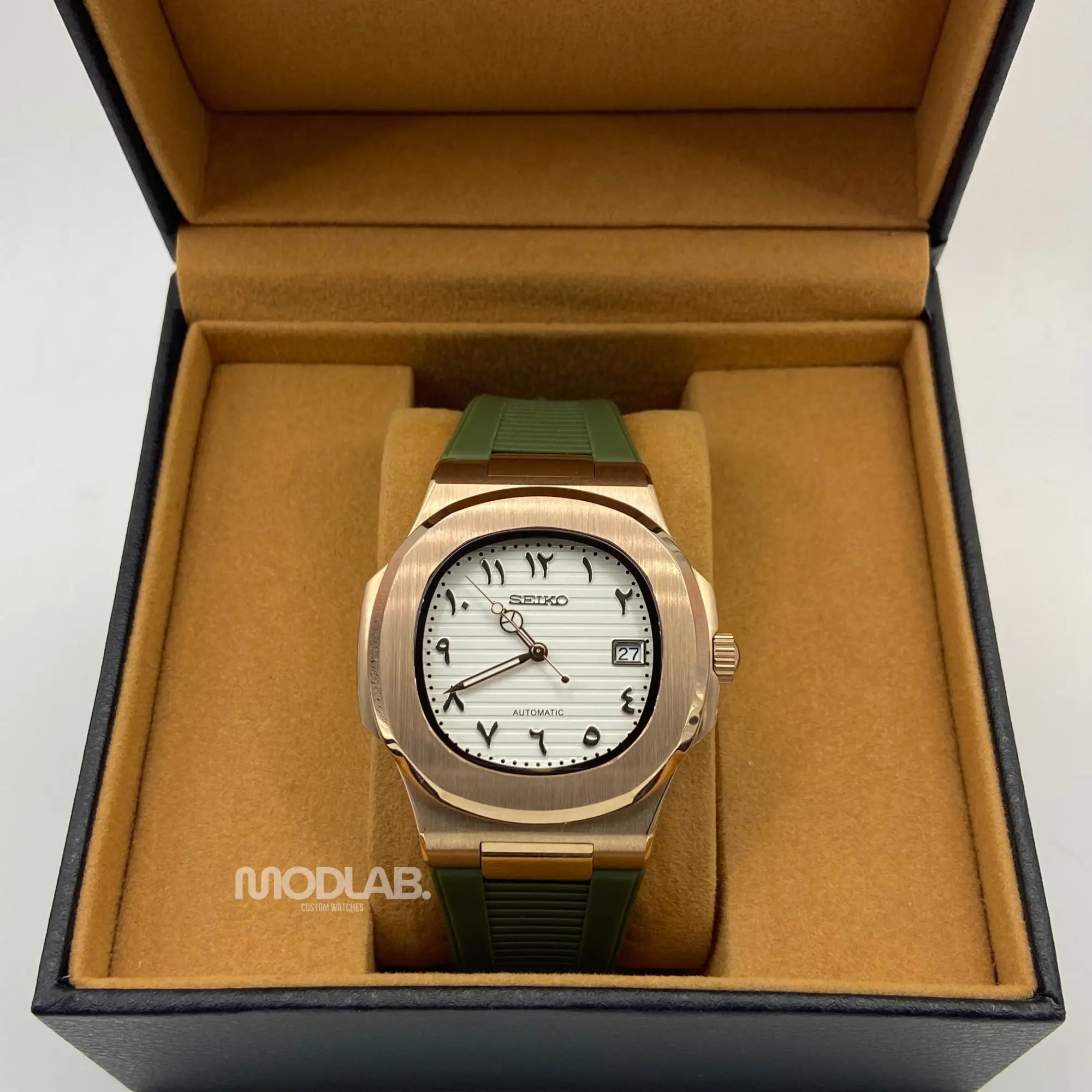 Nautiko | Rose Gold - Green Arabic - Nautilus