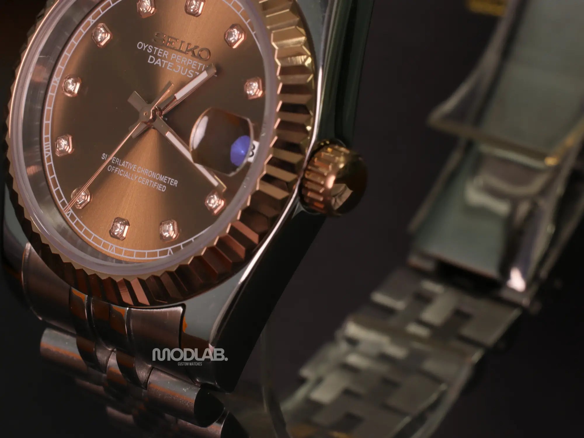 Seikojust | Chocolate Crystals - Datejust