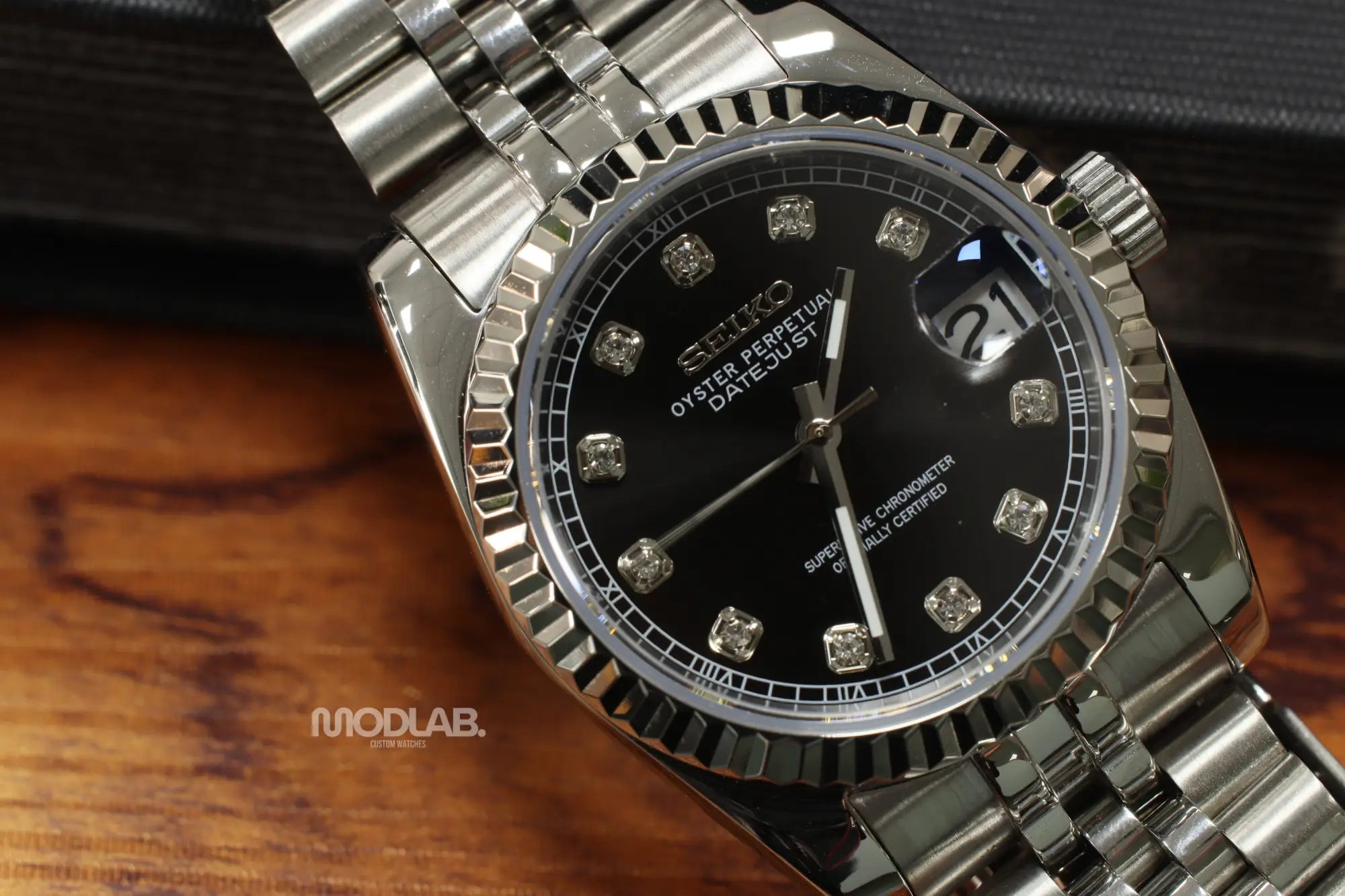 Seikojust | Daydate Black Crystals - Datejust
