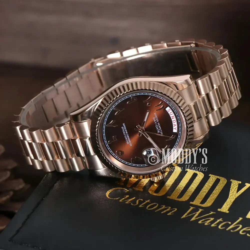 Seikojust | Daydate Rose Gold - Chocolate Arabic