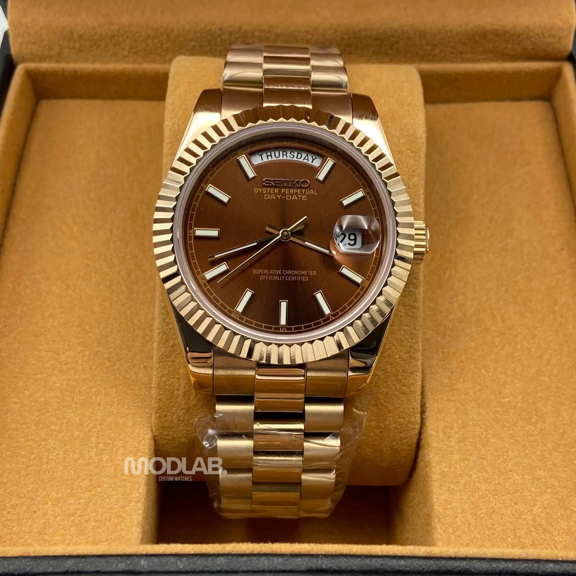 Seikojust | Daydate Rose Gold Chocolate - Datejust