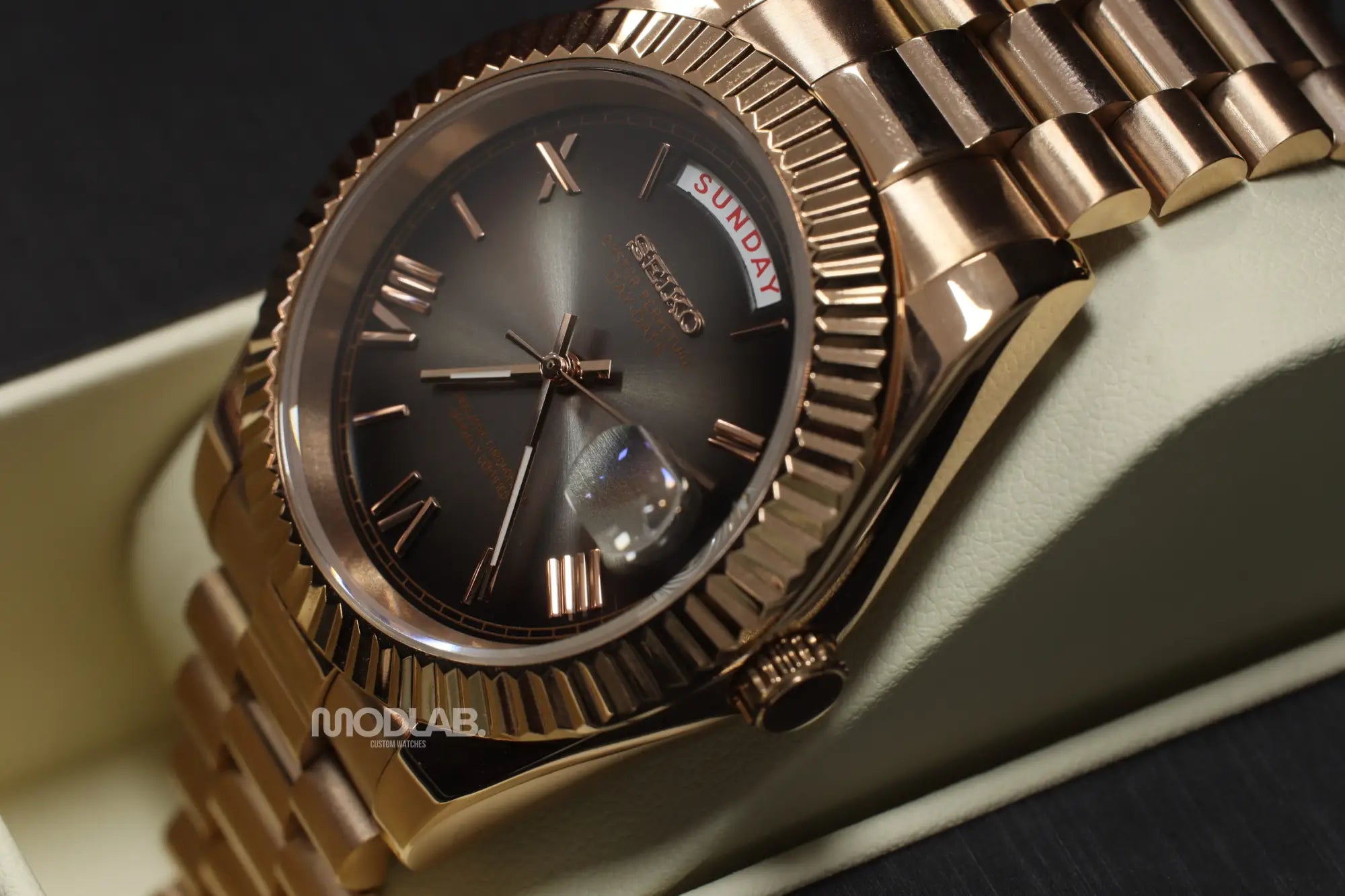 Seikojust | Grey Rose Gold Roman - Datejust