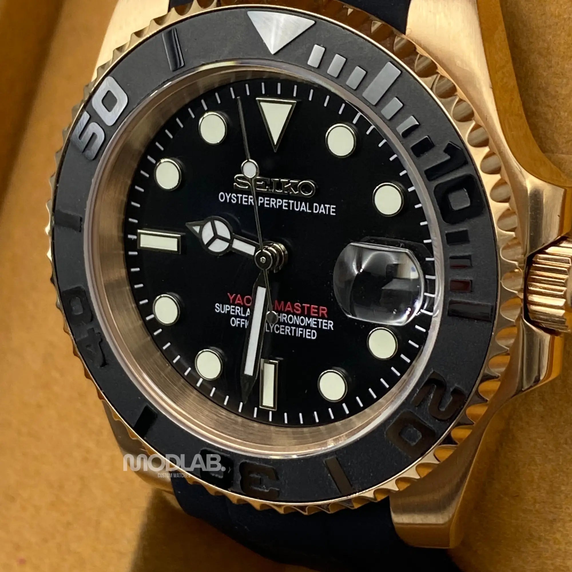 Seikomariner | Rose Gold - Black - Submariner / GMT