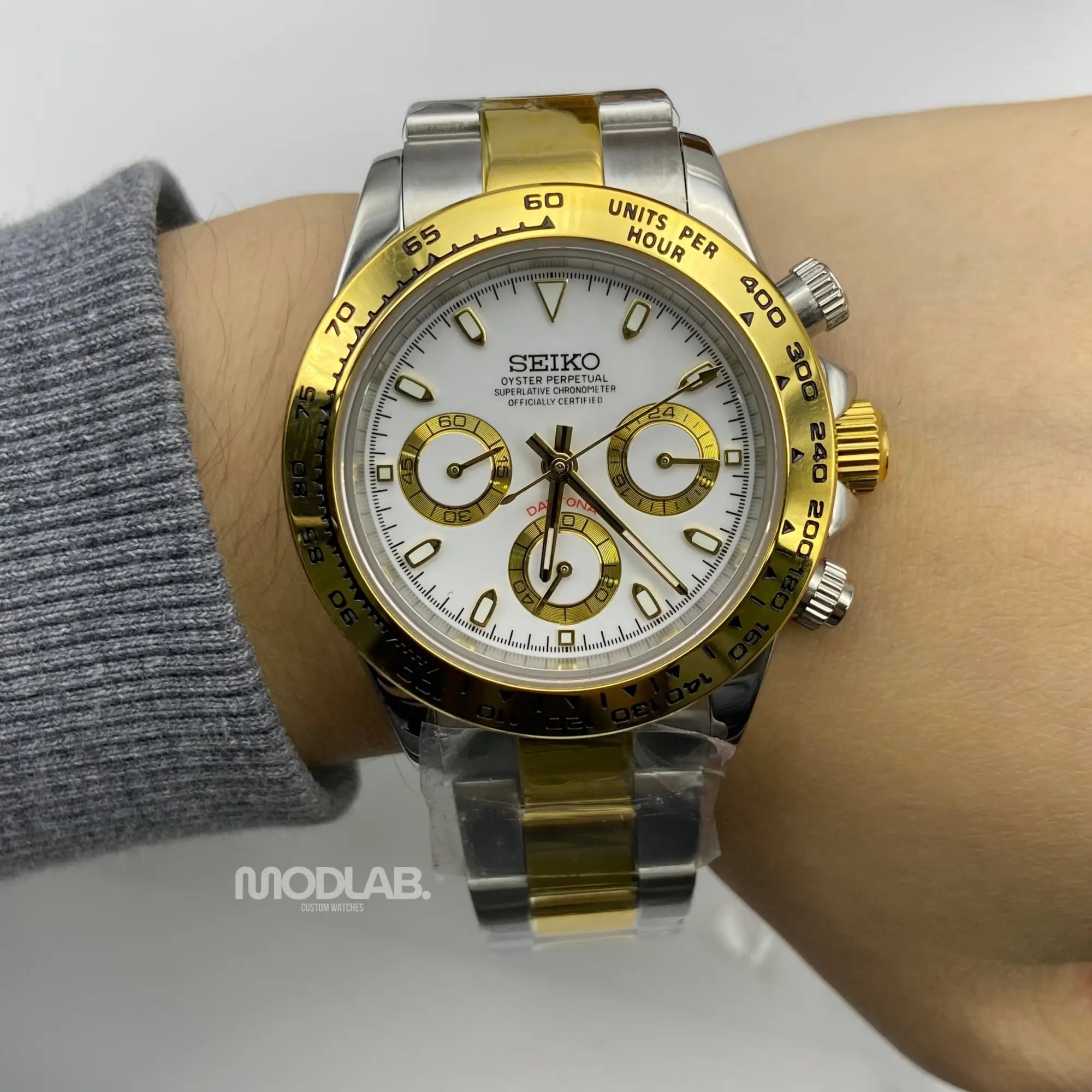 Seitona | Silver - Gold (White) - Daytona