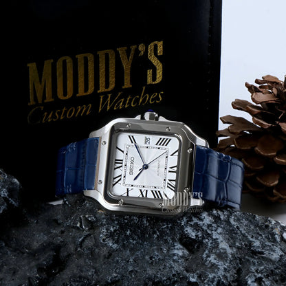 Santeiko | White Blue Leather