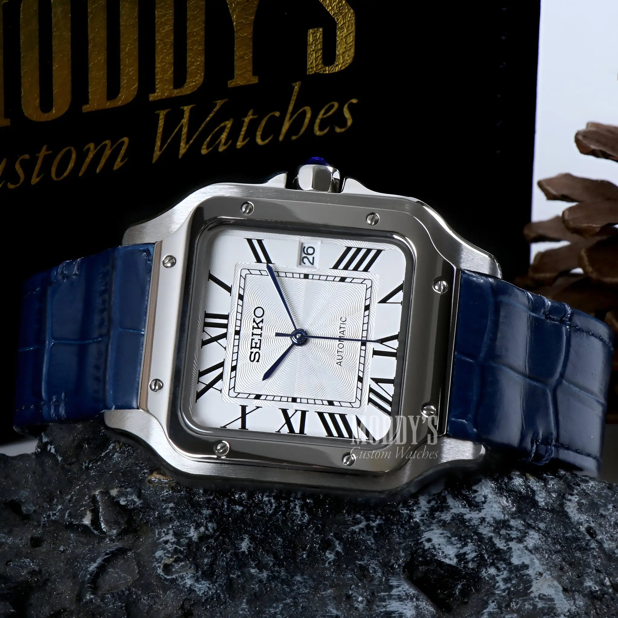 Santeiko | White Blue Leather