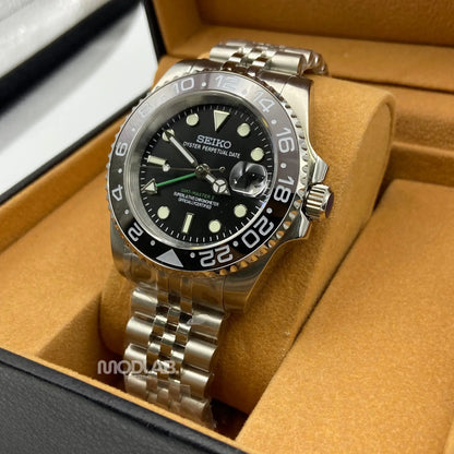 GMTeiko | Silver Green Pointer - Submariner / GMT