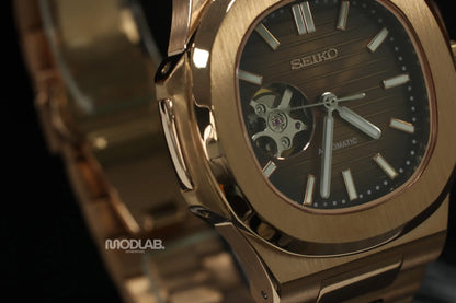 Nautiko | Rose Gold Chocolate Open Heart - Nautilus