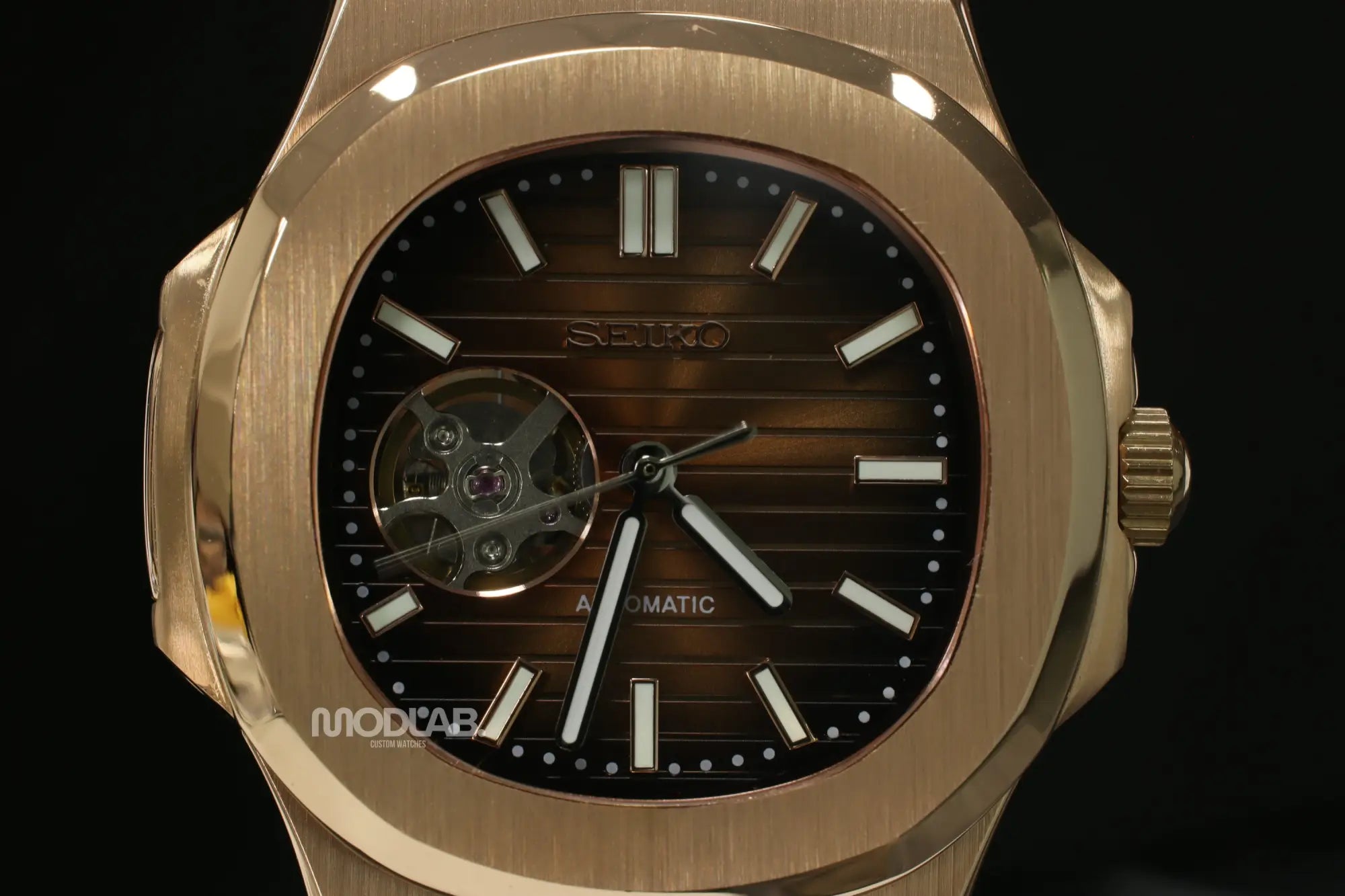 Nautiko | Rose Gold Chocolate Open Heart - Nautilus