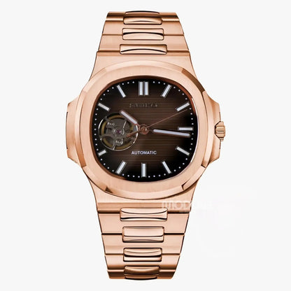 Nautiko | Rose Gold Chocolate Open Heart - Nautilus