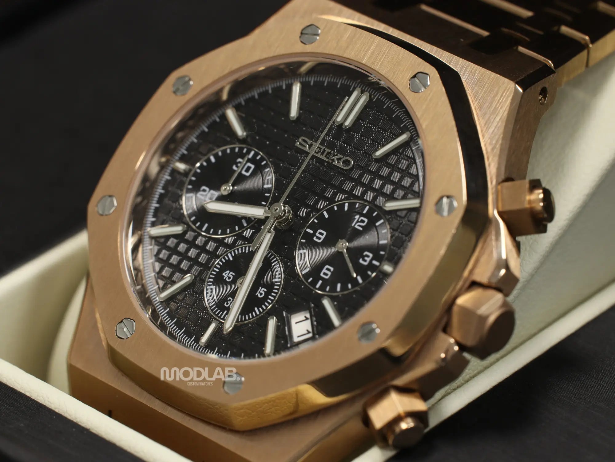 Royal Seikoak | Rose Gold Black - Royal Oak