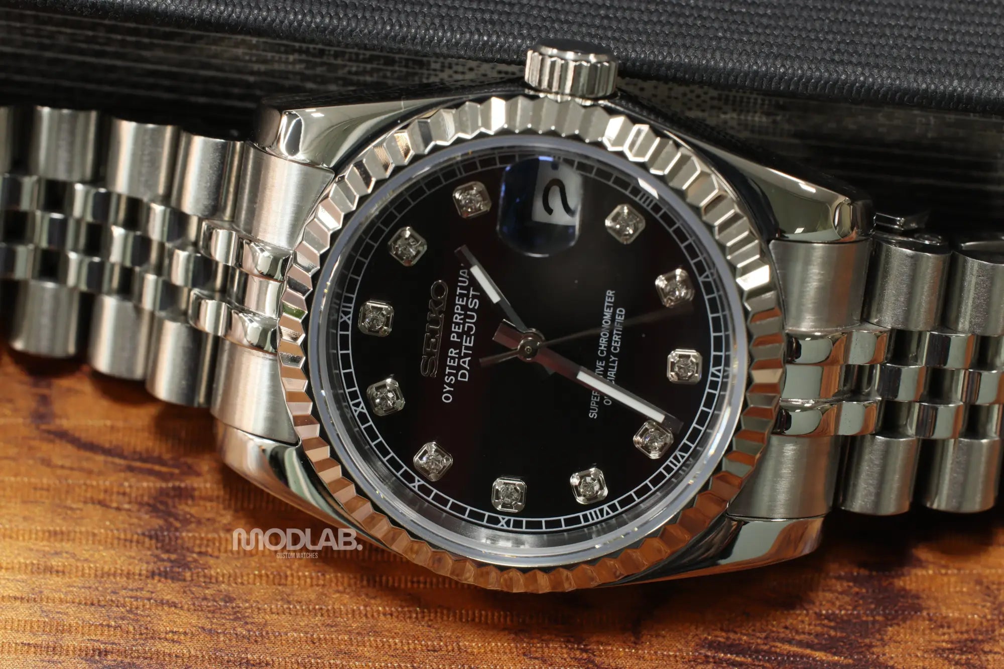 Seikojust | Daydate Black Crystals - Datejust