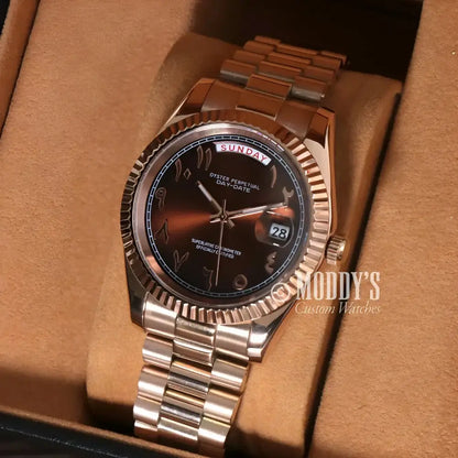 Seikojust | Daydate Rose Gold - Chocolate Arabic