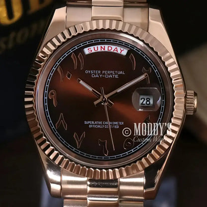 Seikojust | Daydate Rose Gold - Chocolate Arabic