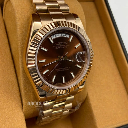 Seikojust | Daydate Rose Gold Chocolate - Datejust