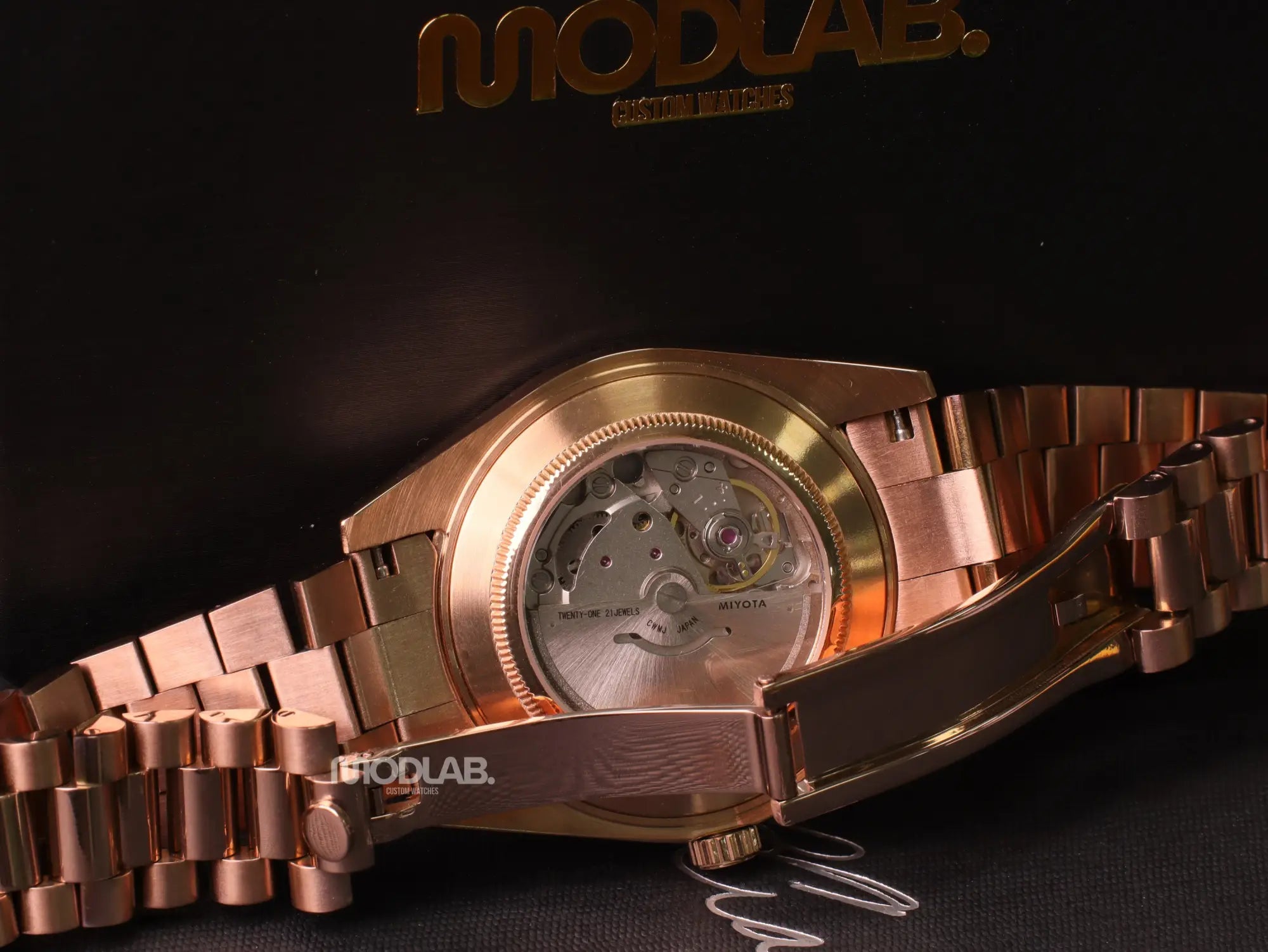 Seikojust | Daydate Rose Gold Olive Green - Datejust