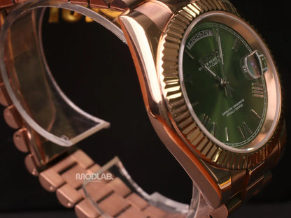 Seikojust | Daydate Rose Gold Olive Green - Datejust