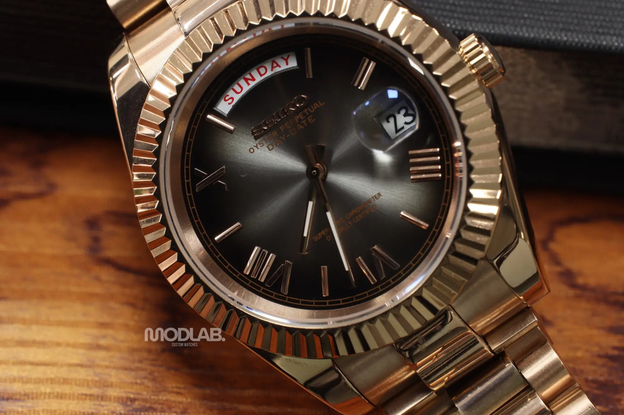 Seikojust | Grey Rose Gold Roman - Datejust