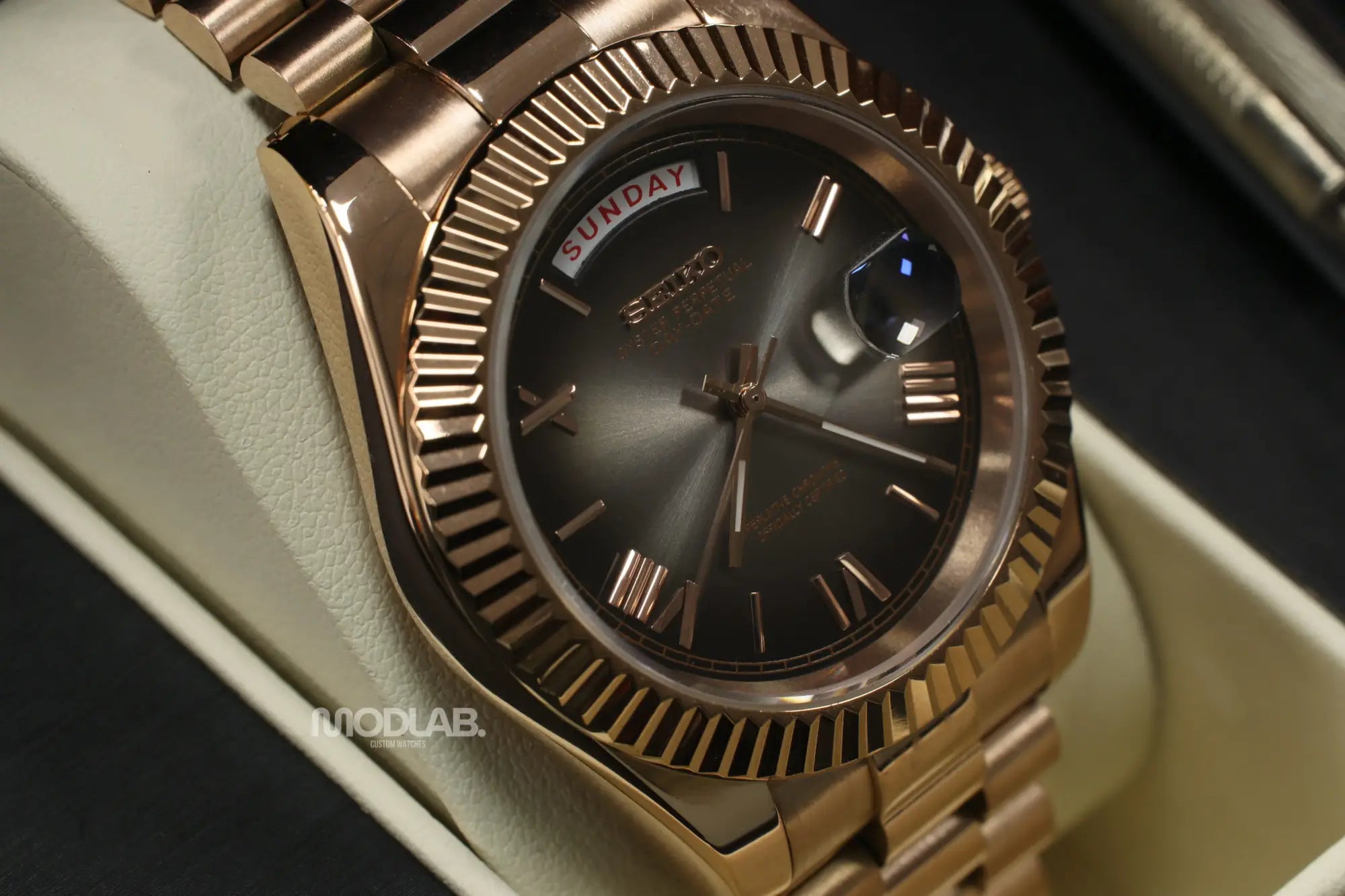 Seikojust | Grey Rose Gold Roman - Datejust