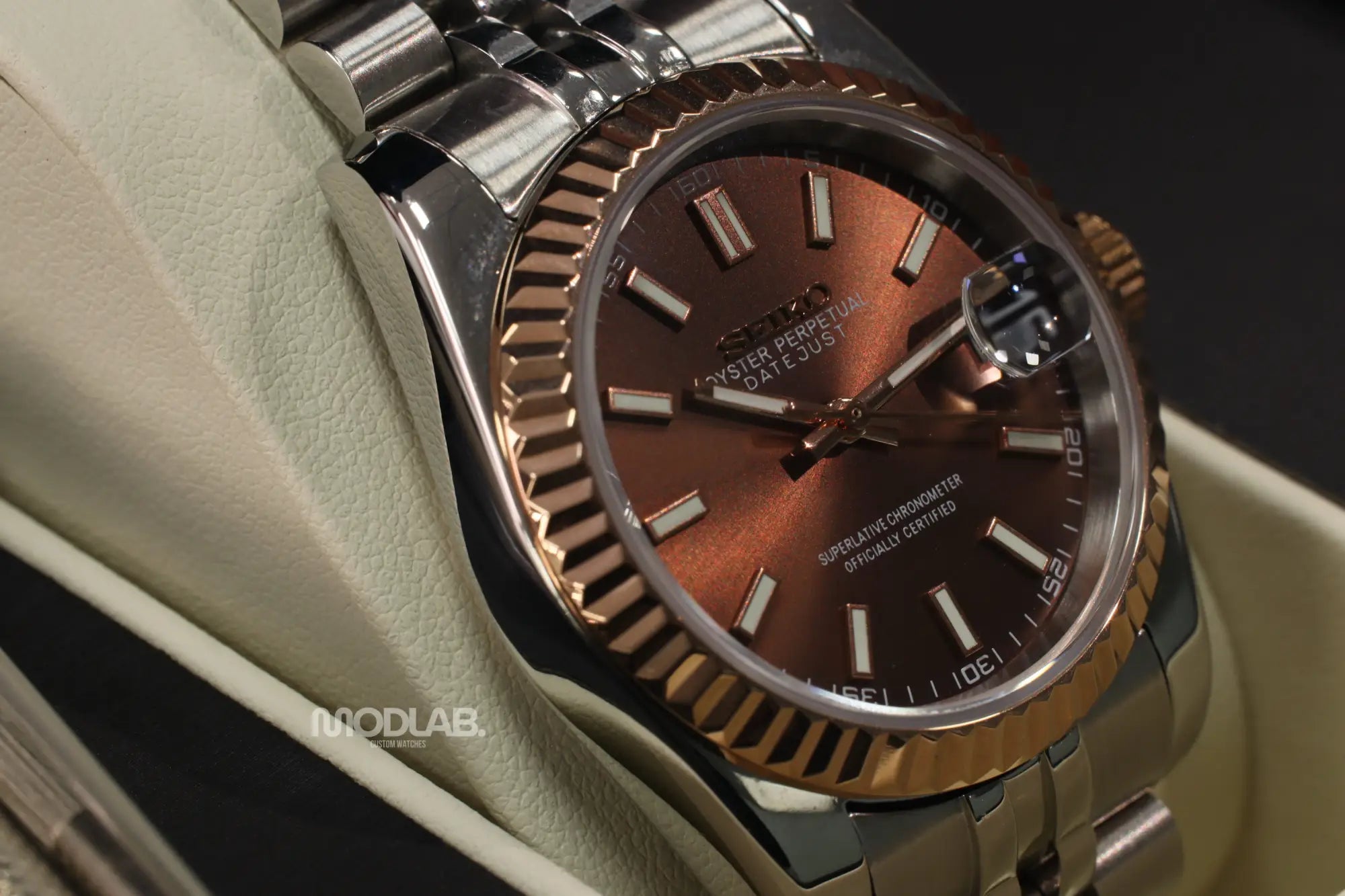 Seikojust | Rose Gold Chocolate - Datejust