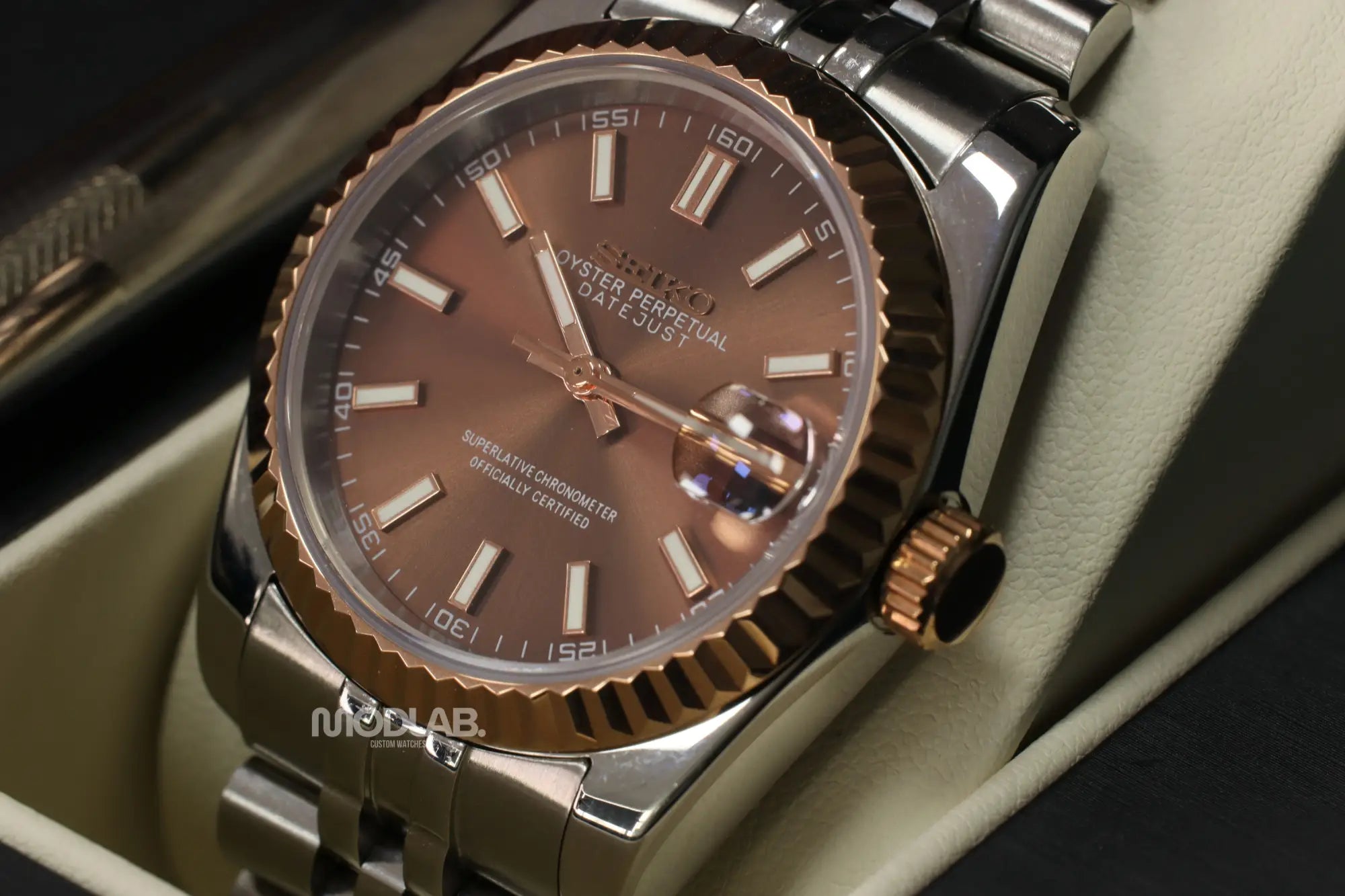 Seikojust | Rose Gold Chocolate - Datejust