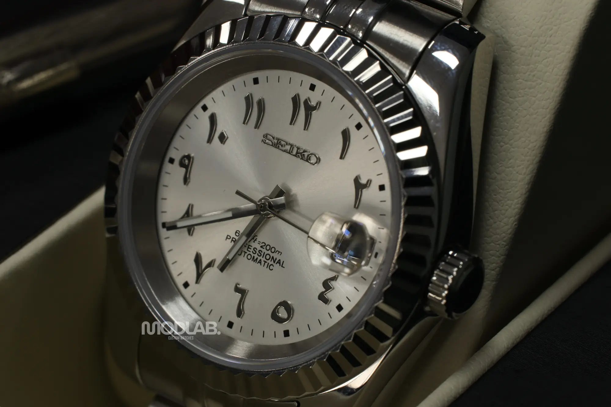 Seikojust | White Arabic Textured - Datejust