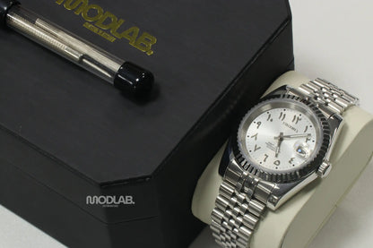 Seikojust | White Arabic Textured - Datejust