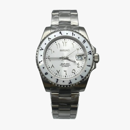 Seikomariner | White Arabic - Submariner / GMT